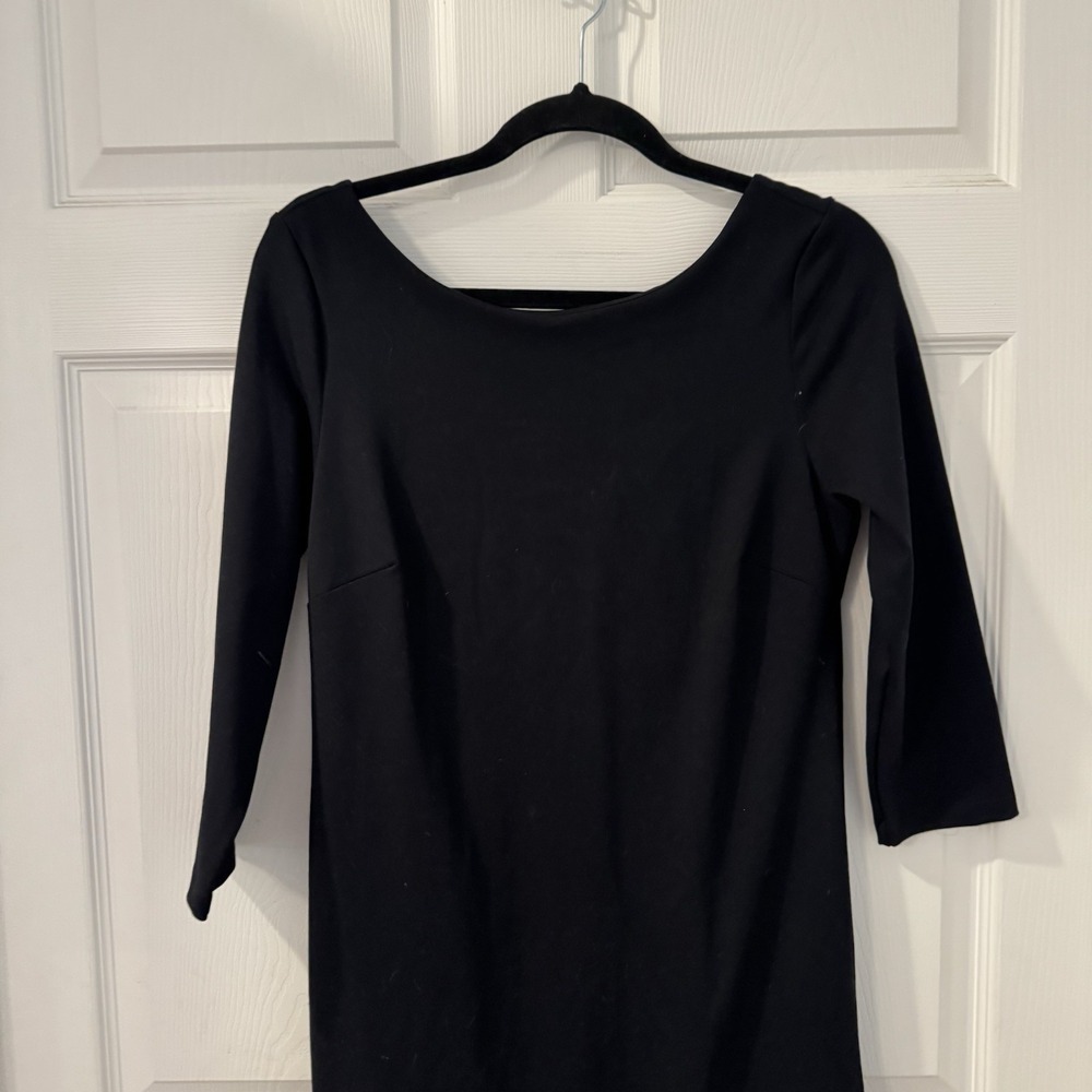 Elie Tahari‎ Dress  Black Davis Sheath 3/4 Sleeve Business Cocktail Size 8 $198 - Picture 2 of 10
